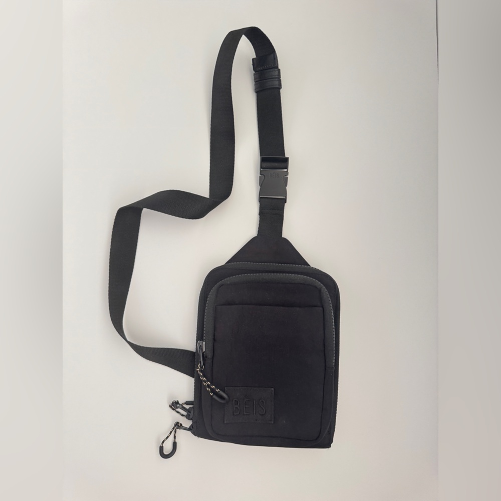 BEIS Black Belt Bag Sleek Minimalist Design